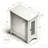 Rectangle Narrow Accent Side Table with Storage Cabinet and Metal Mesh Door for Space-Saving Versatility.-477586520
