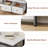 Wide 79-Inch TV Stand, Open Frame Entertainment Center with 2 Drawers and Multi-Layer Storage for up to 75-Inch TVs-1291831217-1291831220