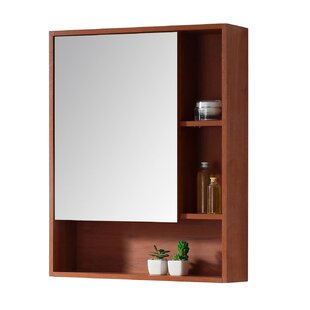 AllModern 48D351FFBEA04F8DAB0CA027B16AFA9F Jensen Surface Mount Framed Medicine Cabinet with 4 Shelves Orientation: Left, Finish