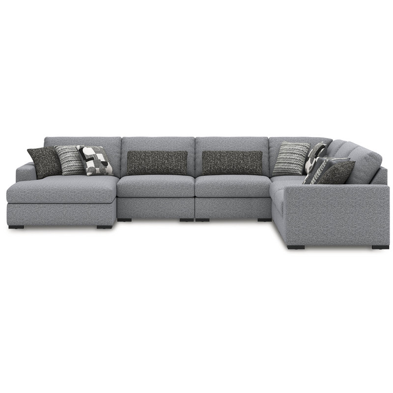 Canapé modulaire avec méridienne 6 pièces Cantin, Orienté à droite, H 41 po x l 134 po x P 174 po