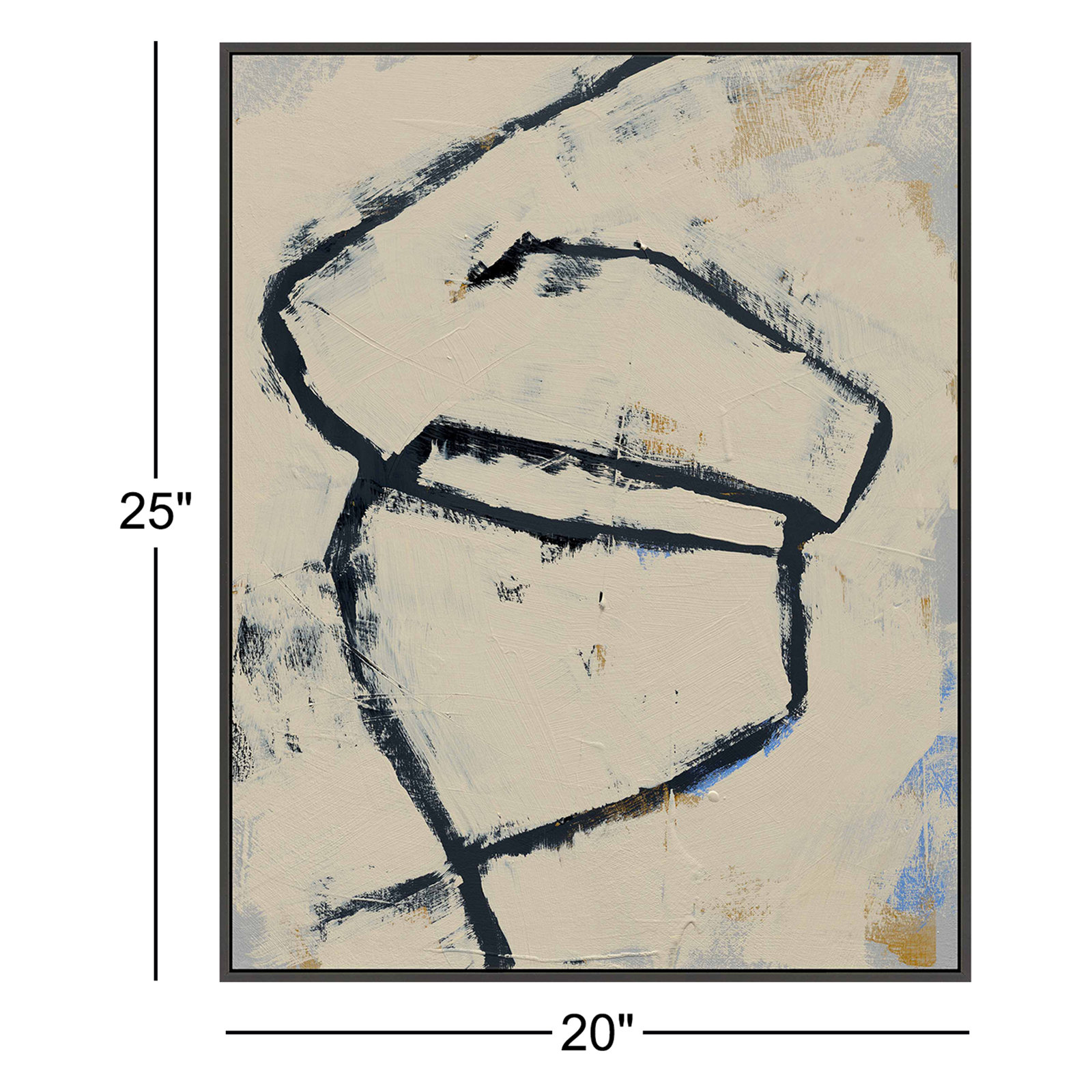 Juno "Twisted 2" Print by Jacques Pilon, Black Framed Canvas, 25" H x 20" W x 1.25" D