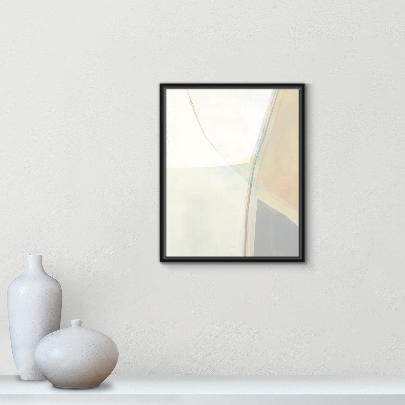 In Neutral II - Painting Print, Black Framed Canvas, 21.5" H x 17.5" W x 2" D