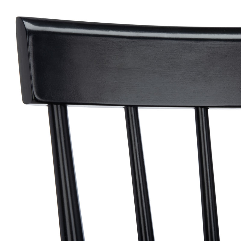 Solid Wood Counter Stool, Black, Bar Stool (73.7cm Seat Height)