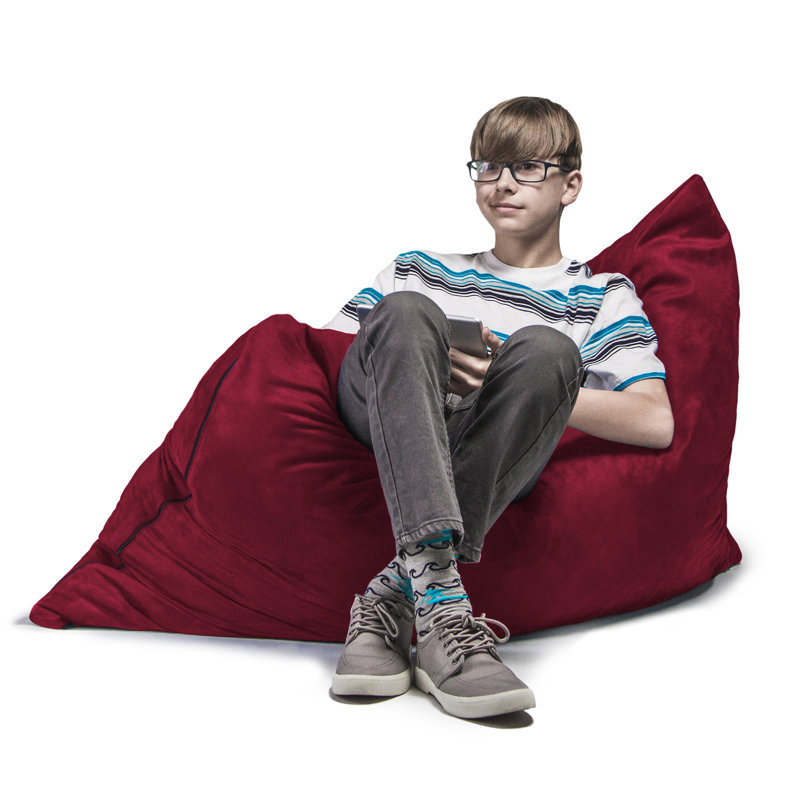 3.5 Foot Pillow Saxx Kids Bean Bag & Giant Floor Pillow, Cherry