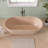 59'' Freestanding Soaking Solid Surface Bathtub-121869563
