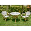 Ensemble de 3 chaises bistro blanches Sierra