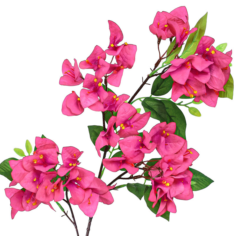 Artificial Bougainvillea Flower Stem Spray, Magenta