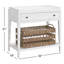 1 - Drawer Nightstand with Wicker Basket-516472861