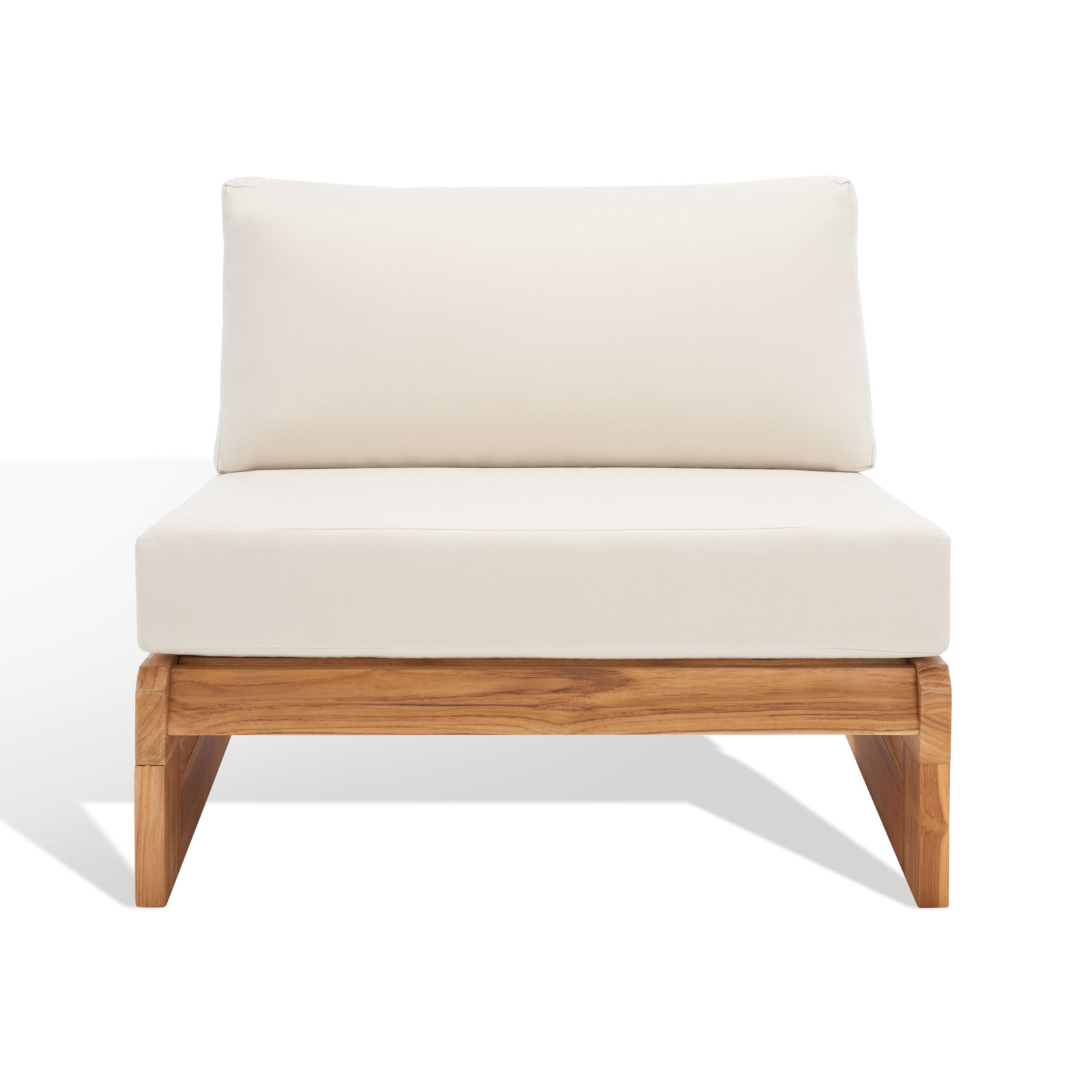 Despina Teak Patio Chair with Cushions, Beige