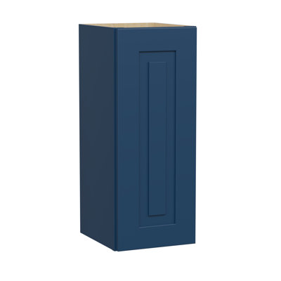 Gallery Express Ellison Plywood Assembled 18 in W X 12 in D X 36 in H Wall Kitchen Cabinet with Shelves Left in Navy