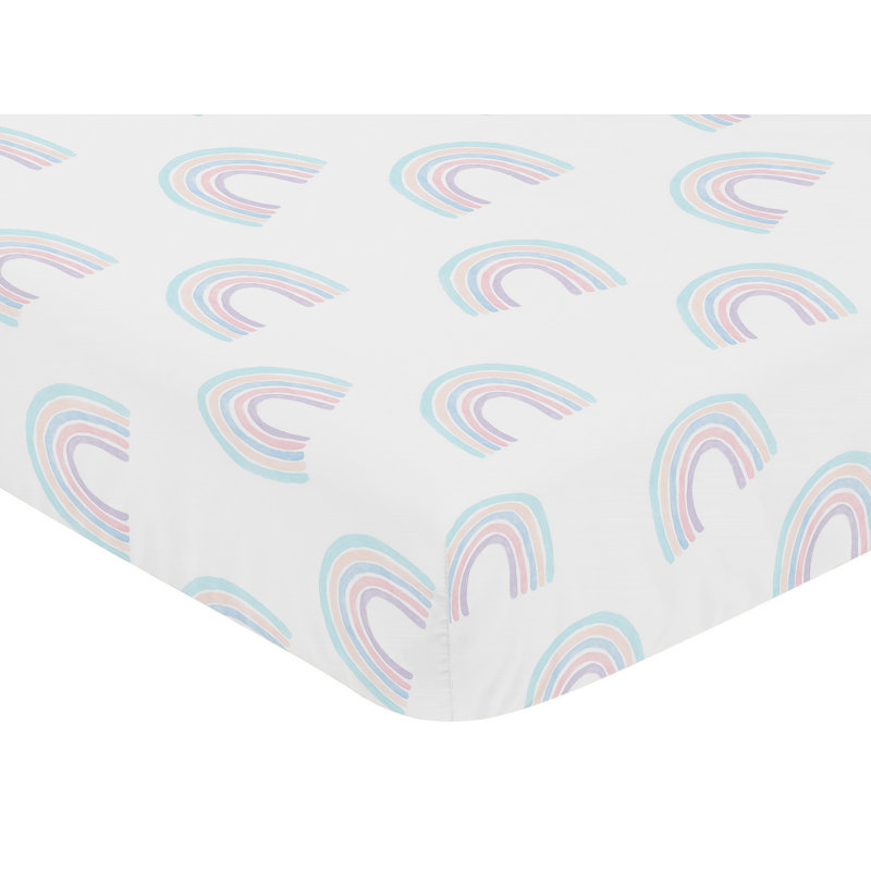 Drap-housse pour lit de bébé Rainbow