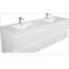 Meuble-lavabo mural 72 po avec lavabo 72 po, lavabo mural moderne avec lavabo en résine et 4 tiroirs à fermeture en douceur, blanc brillant 24V11-72GW
