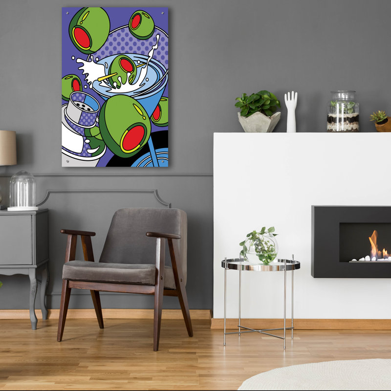 «Martini Flying Olives» par Ron Magnes, H 36 po x l 24 po x P 0,2 po