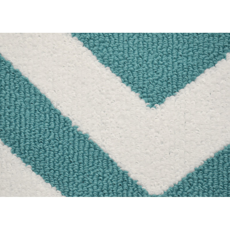 Tapis bleu sarcelle / blanc Snellville