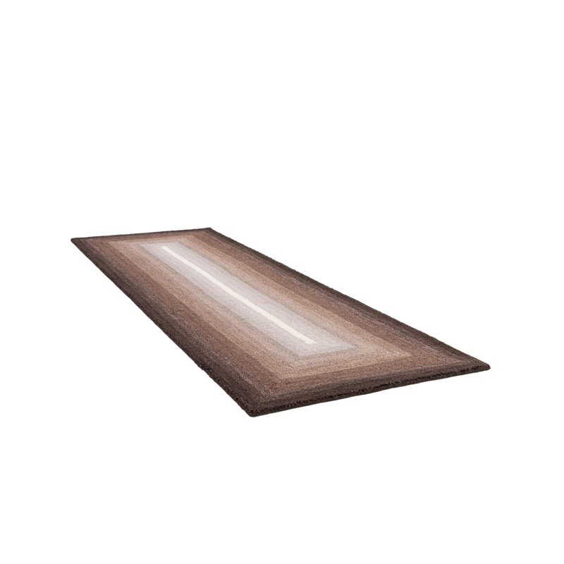  Tapis en laine Ombre, Brun, Tapis de couloir 2 pi x 6 pi 1 po