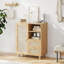 Buffet en rotin avec tablette réglable, buffet avec tiroirs pour le salon, la cuisine, le vestibule-2034195920