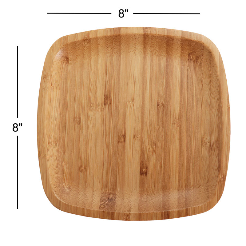 Reusable Bamboo Square Dinner Plate