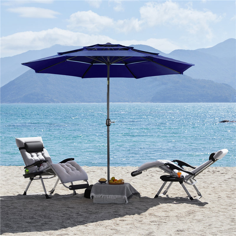 Méridienne pliable zéro gravité avec matelas et appui-tête Heanor, Gris clair, Blanc