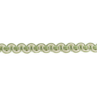 Gimp Fabric, White/Light Green
