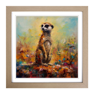Meerkat Post-Impressionism - Framed Print