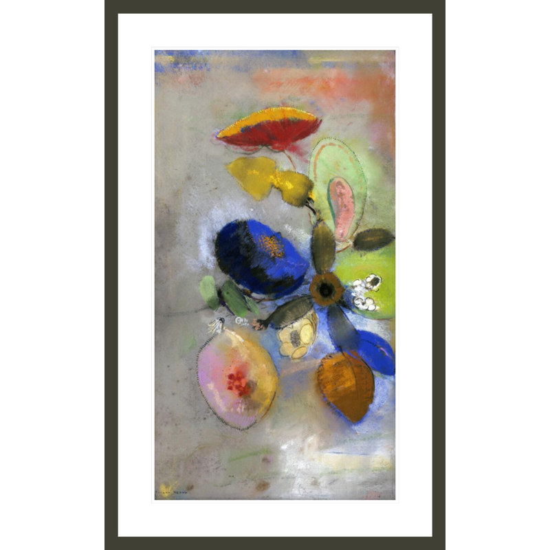Fleurs par Odilon Redon - Impression sur toile, H 41,5 po x l 25,7 po