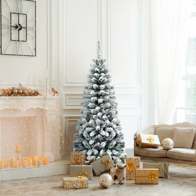 4.5' H Flocked Pine Frosted Christmas Tree