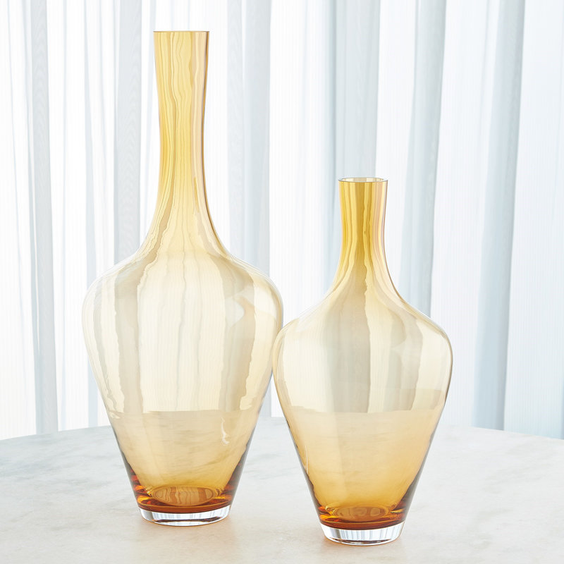 Ambrosia Vase-Caramel-Lg, 20" H x 10.5" W x 10.5 D