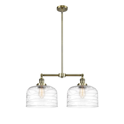 Luminaire suspendu linéaire à 2 lumières pour îlot de cuisine Hall
