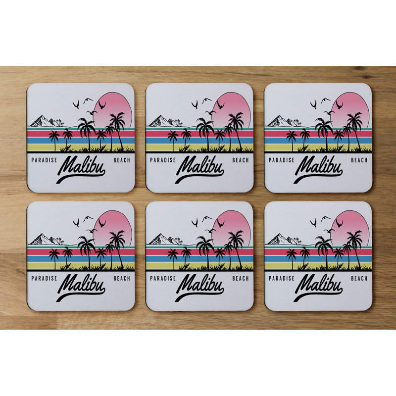 Square 6 Piece Coaster Set