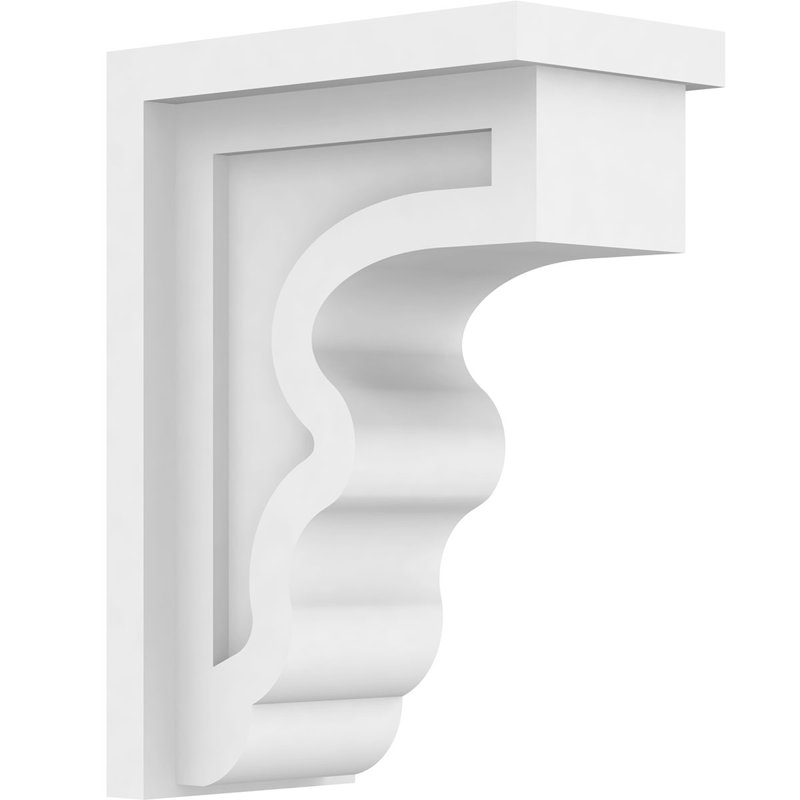 3 1/2"W x 6"D x 8 3/8"H Standard Highland Architectural Grade PVC Corbel, 8.38" H x 3.5" W x 6" D
