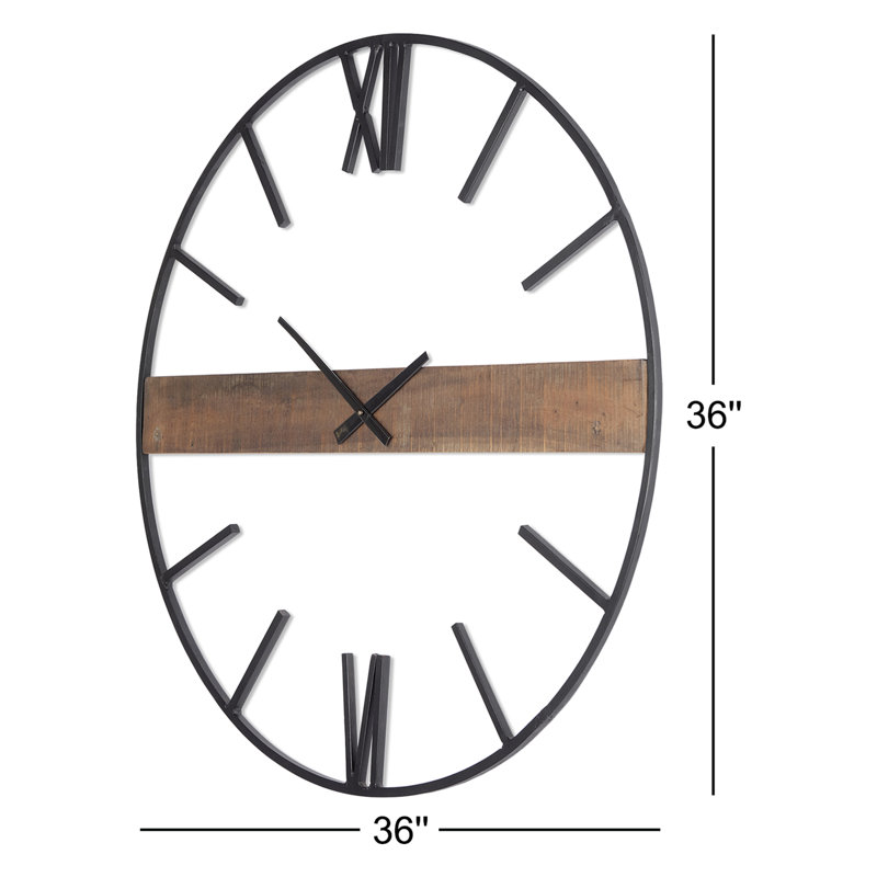 Roman Metal Analog Wall Clock