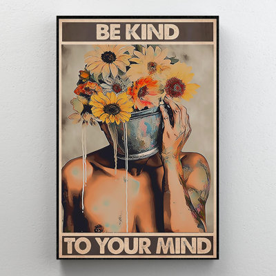 «Flowers Be Kind To Your Mind», impression sur toile