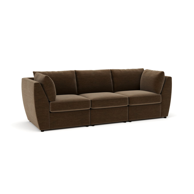 Canapé modulaire rembourré 3 pièces Halston, Écorce Evan