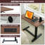Table de lit réglable avec roulettes, table de chevet roulante, chariot portatif et bureau d'ordinateur portable pour lit, fauteuil inclinable, canapé et fauteuil roulant, roulettes cachées, ports USB et de type C, porte-gobelet-394763616
