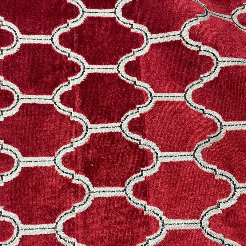 Coussin Royal Arches, Carré, Rouge, H 26 po x l 26 po