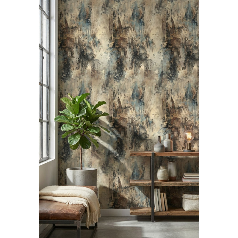 Papier peint industriel texturé Earthy, Peler et coller