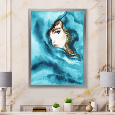 Turquoise Fluid Woman Art " Turquoise Fluid Woman Art "