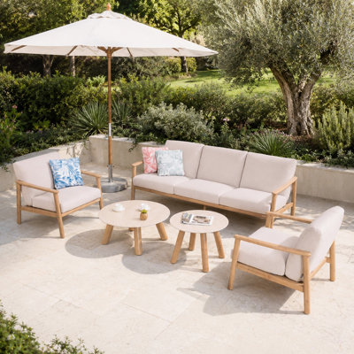 Ensemble de conversation Lott 5 pièces pour patio avec coussins