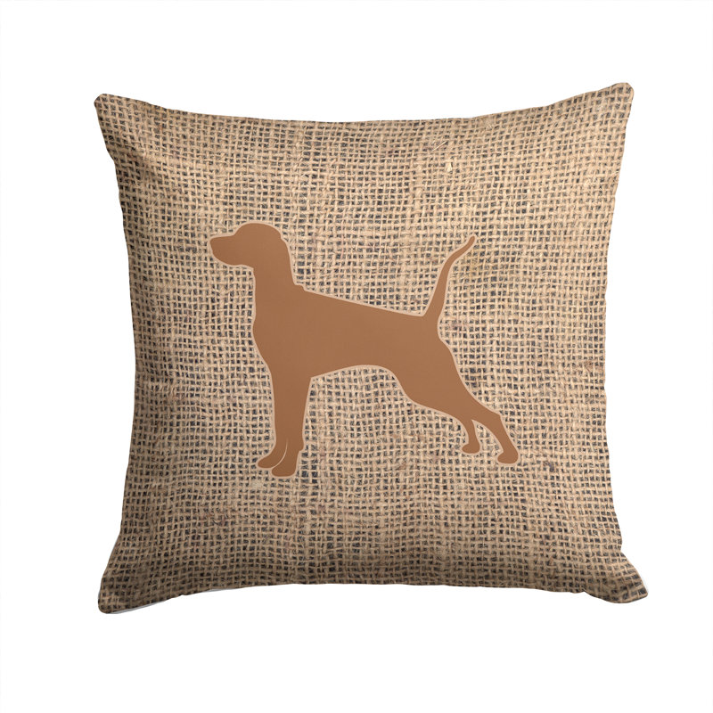 Pointer Outdoor Reversible Throw Pillow, 18" H x 18" W x 5.5" D, Brown