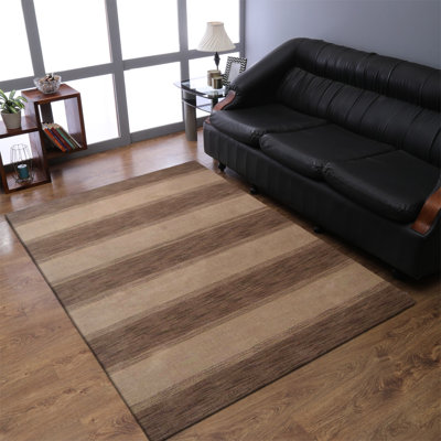 Tapis rectangulaires en laine tissée à la main Anley
