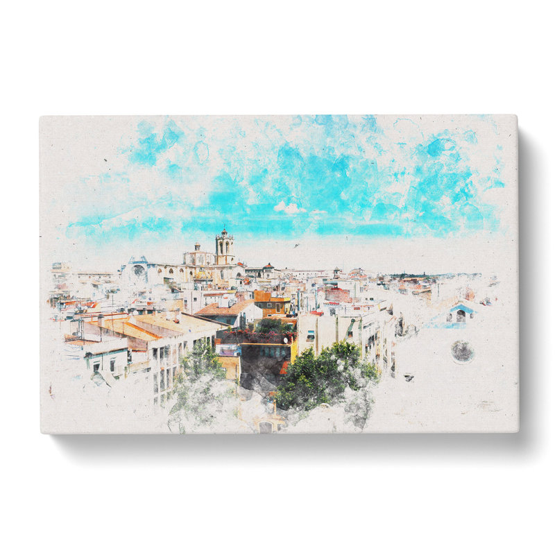 View Of Tarragona In Spain - Wrapped Canvas Print, 40cm H x 60cm W x 3cm D