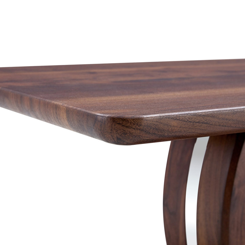Table de salon texturée brun foncé avec autocollant de couleur noyer - confort délicat au ton café