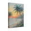Plantes et fleurs, coucher de soleil tropical, plage, palmiers, vagues de l'océan-1328480252