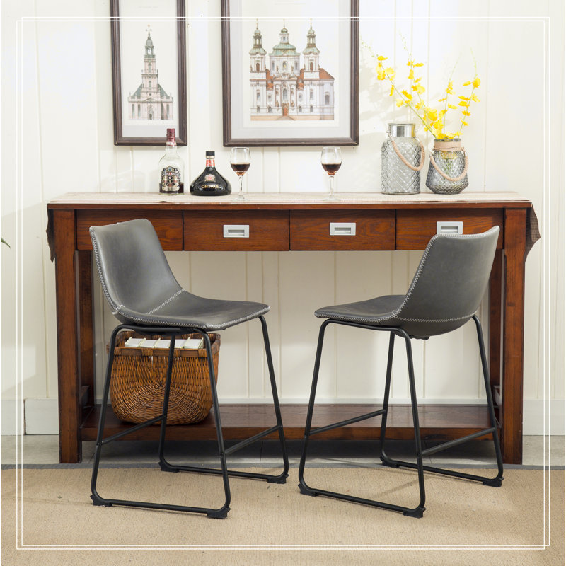 Tabourets Lotusville, ensemble de 2, Gris, Tabouret de comptoir (siège d'une hauteur de 24,5