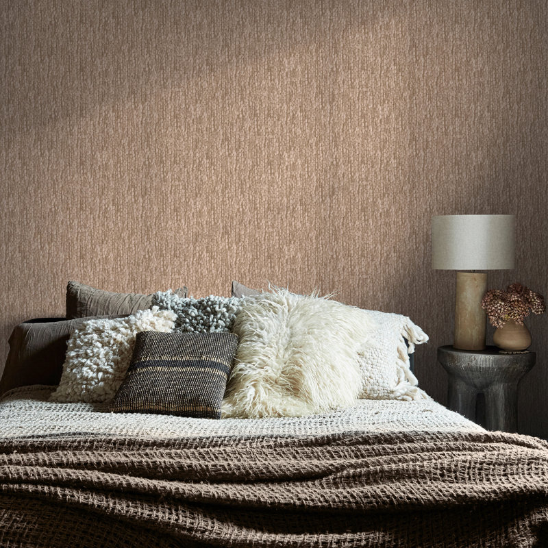 Papier peint Heirloom Knit Greige, Brun