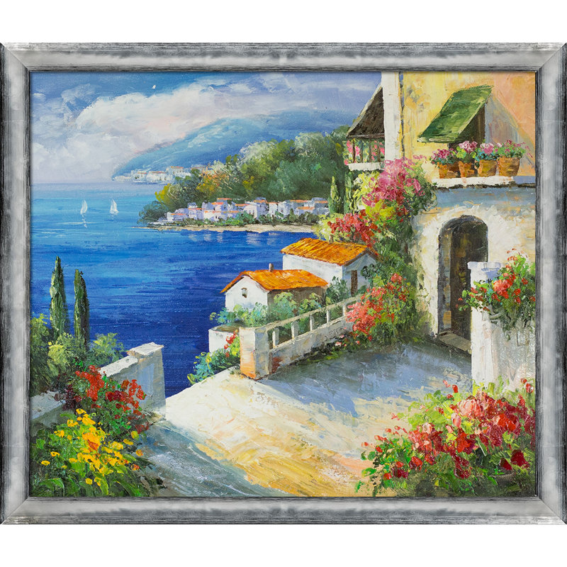 High Rise Bay, peinture sur toile encadrée, H 25 po x l 29 po x P 2 po, Cadre flottant Piccino Luminoso