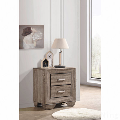 2-Drawer Rectangular Bedroom Nightstand