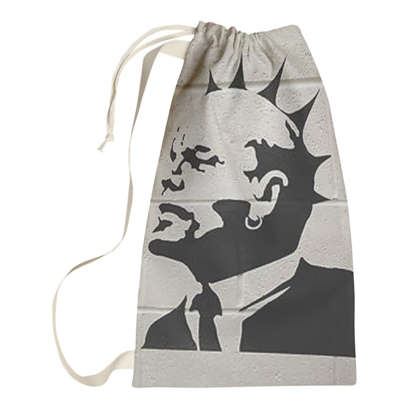 Fabric Laundry Bag with Handles, Large (36" H x 28" W x 1" D)