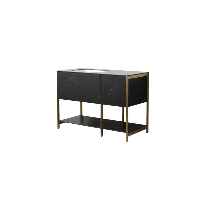 Base de meuble-lavabo simple 22,63 po seulement en gris