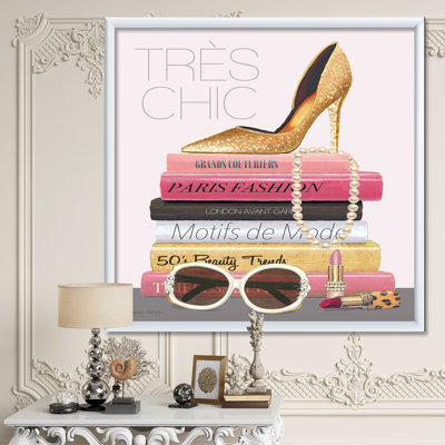 «Paris Style II Gold and Black Trees Chic», reproduction sur toile encadrée